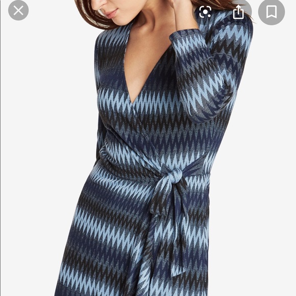 BCBG blue chevron knit Adele dress - Picture 1 of 3